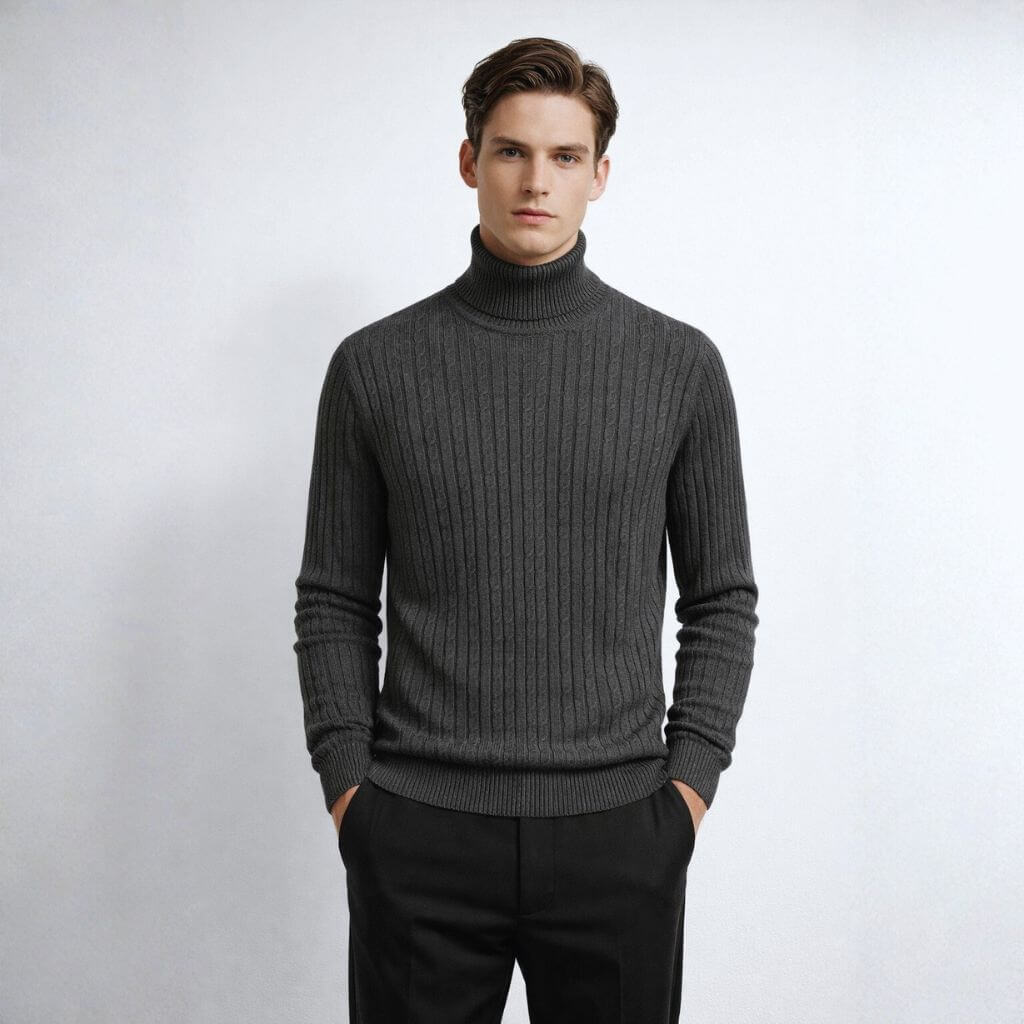 Men’s Premium Turtleneck Sweater