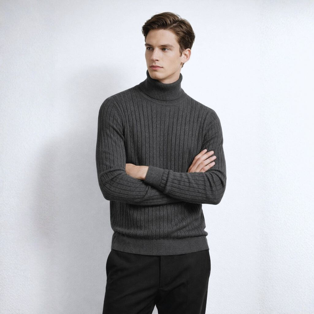 Men’s Premium Turtleneck Sweater