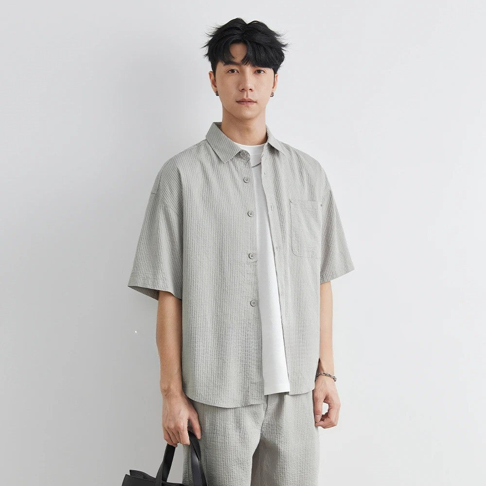 Textured Short Sleeve Shirt