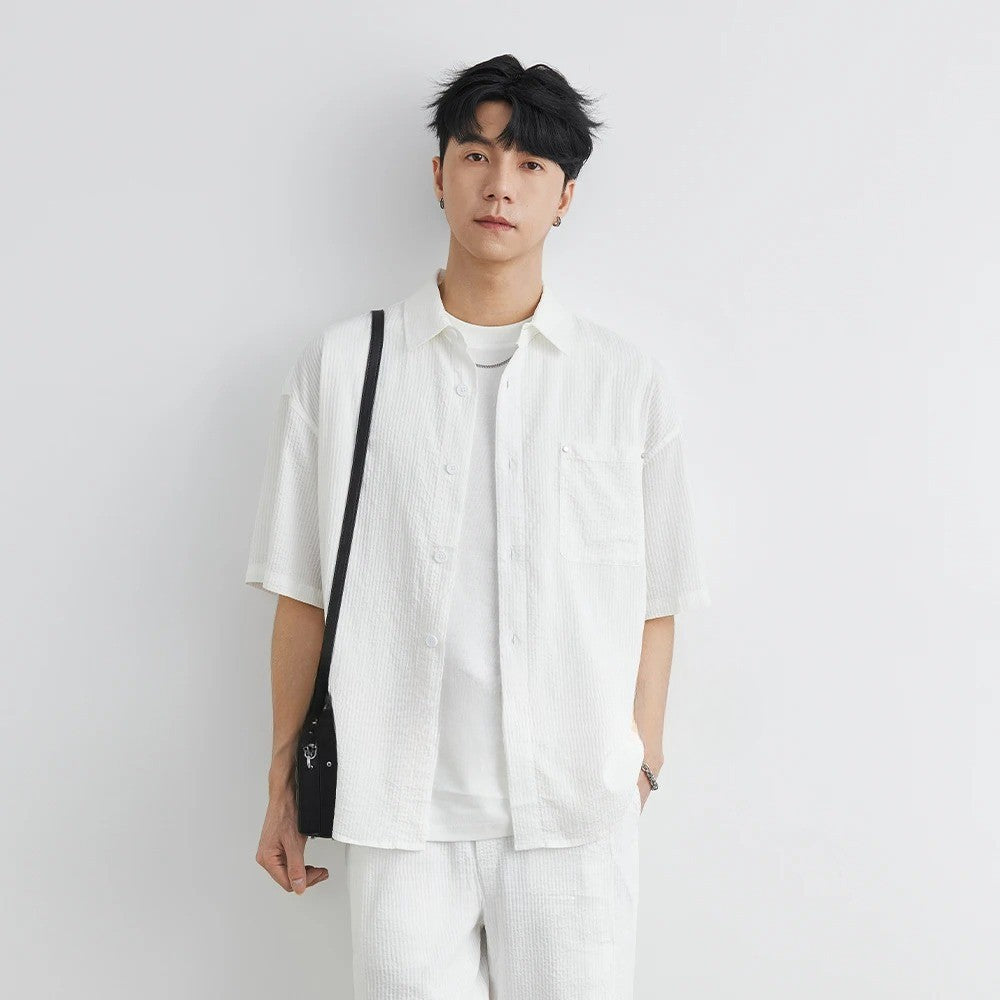 Textured Short Sleeve Shirt