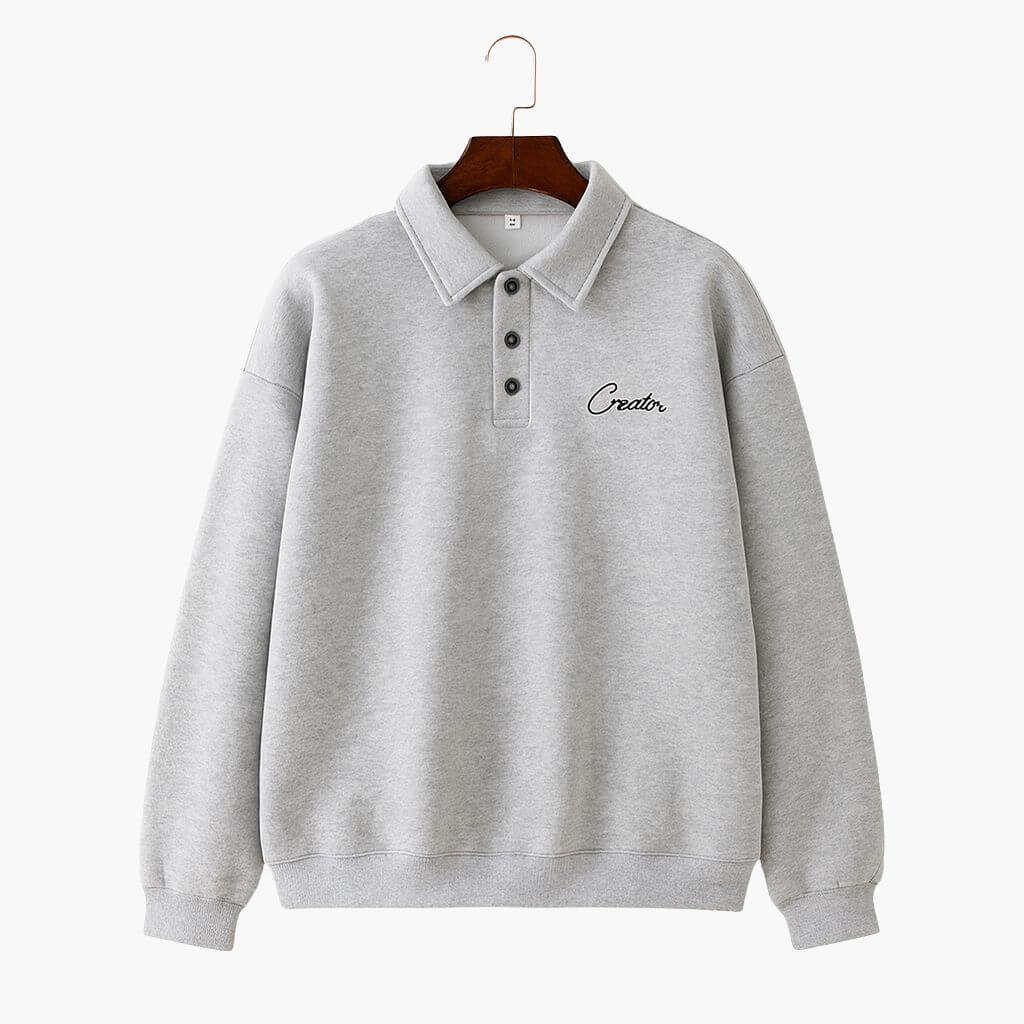 Men’s Casual Polo Sweatshirt