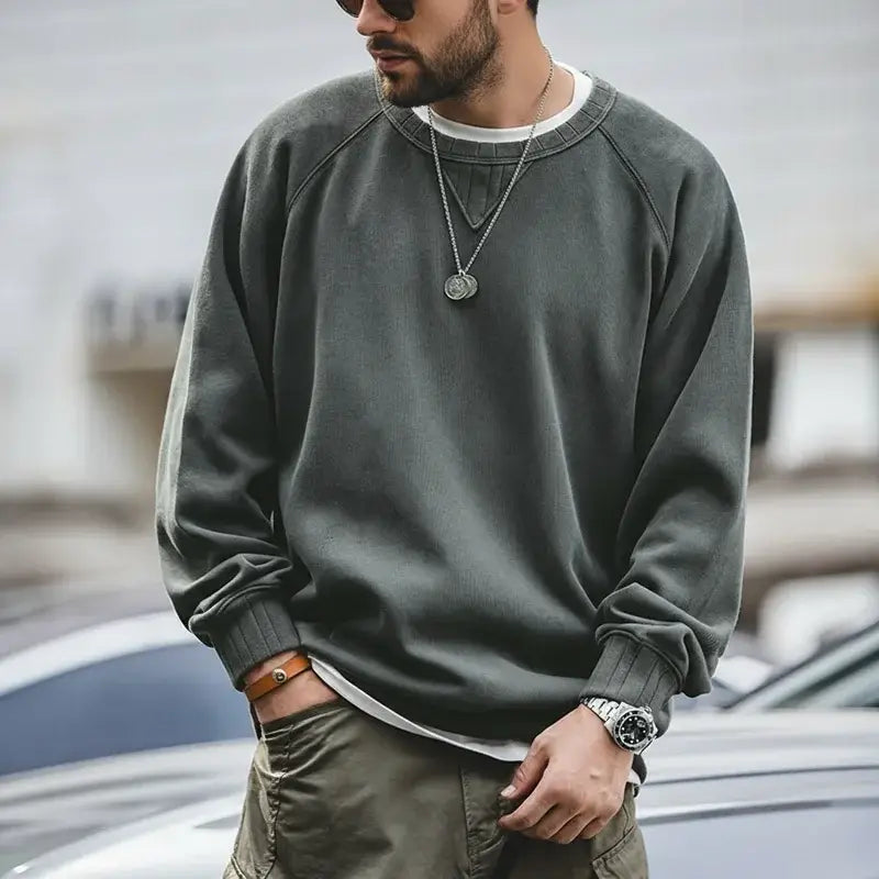 Vintage Minimalist Crew Neck Sweatshirt