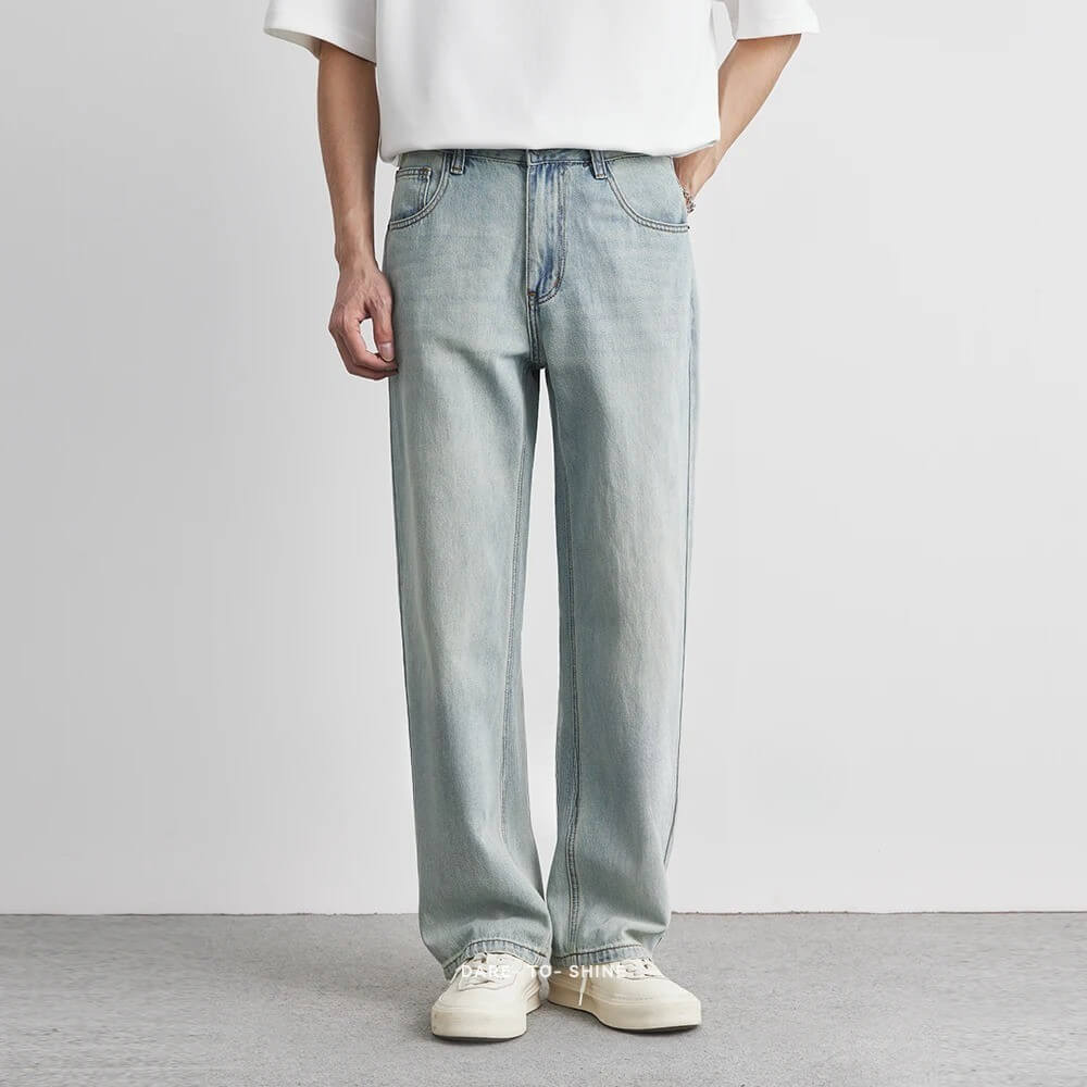 Lyocell Straight Jeans