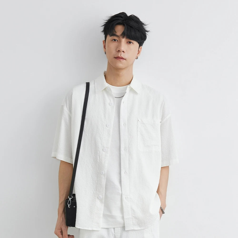 Textured Short Sleeve Shirt