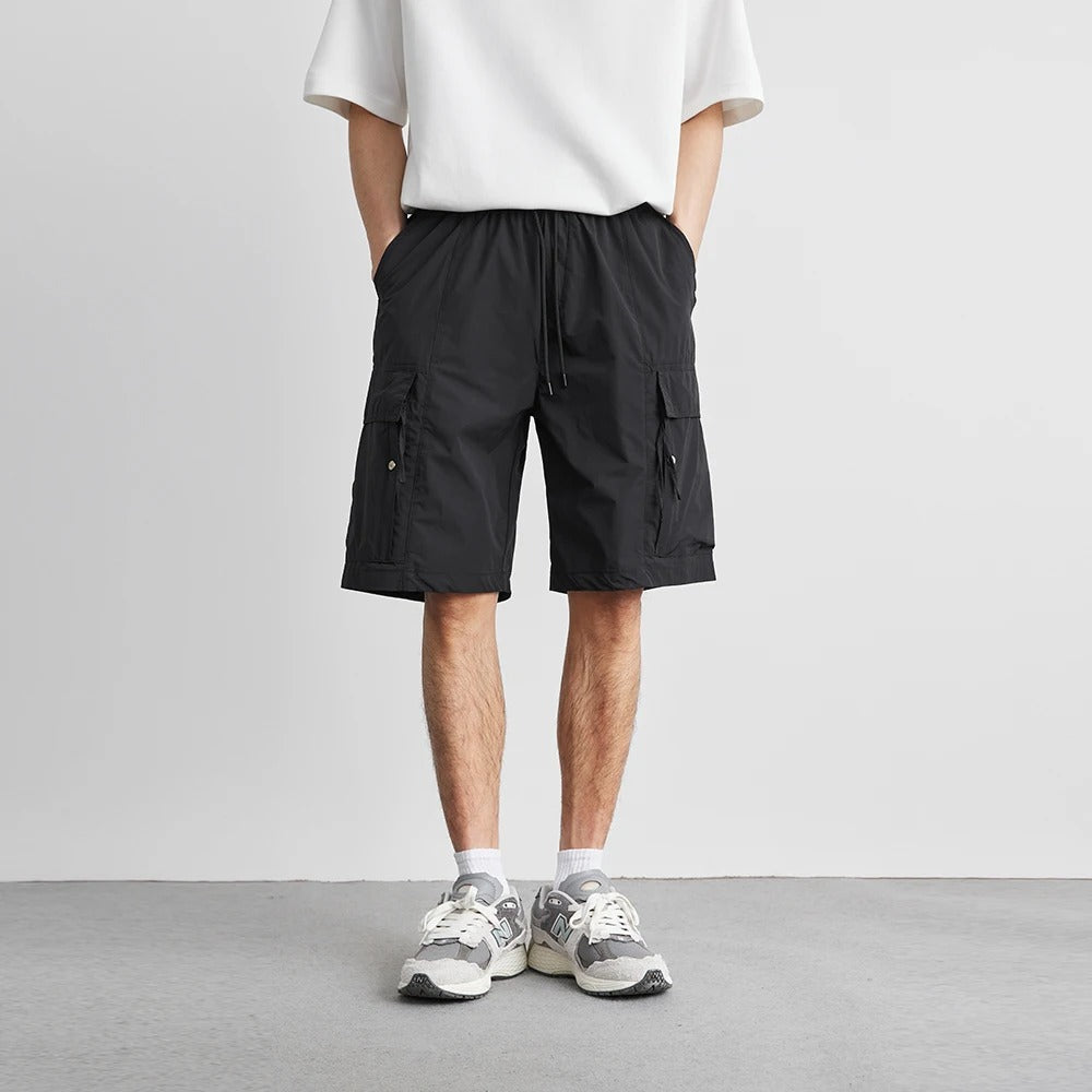 Summer Solid Colour Work Pocket Pants