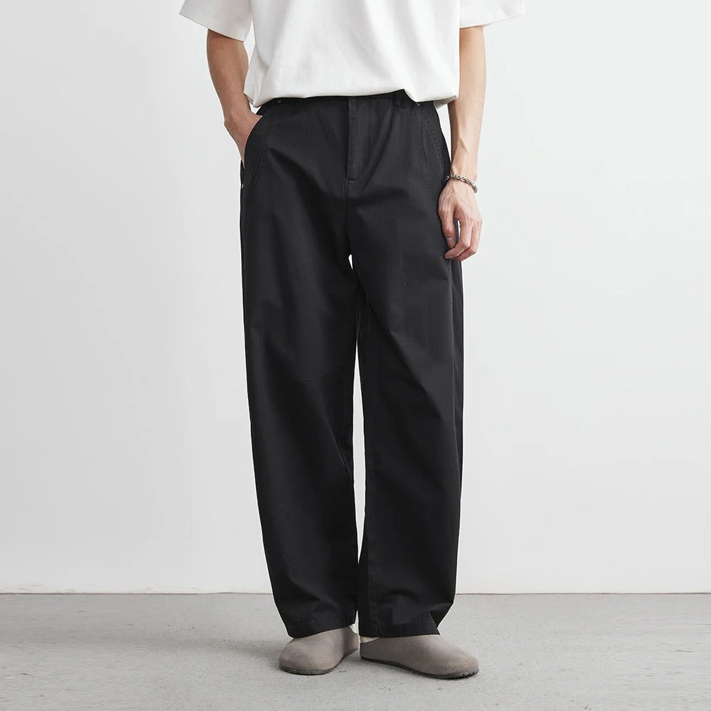 100% Cotton Men’s Loose Straight Overalls