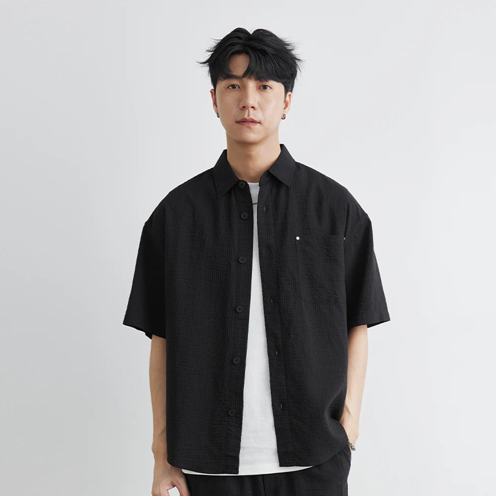 Textured Short Sleeve Shirt