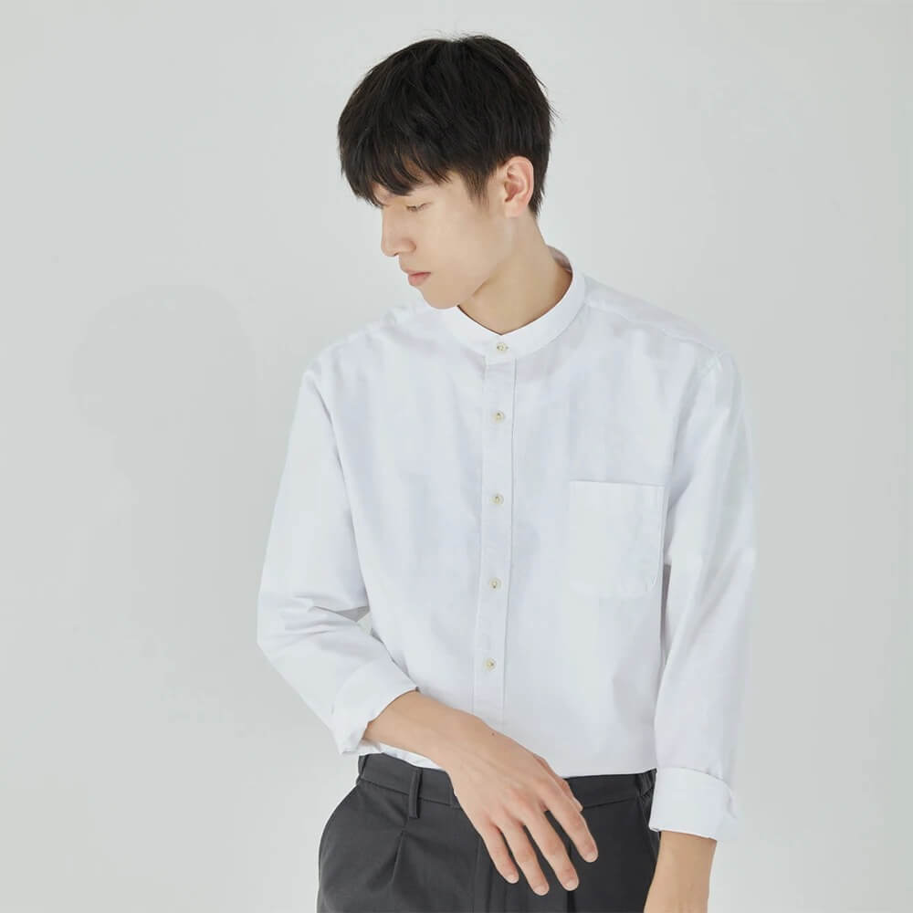 Men’s Casual Formal High-Collar Shirt