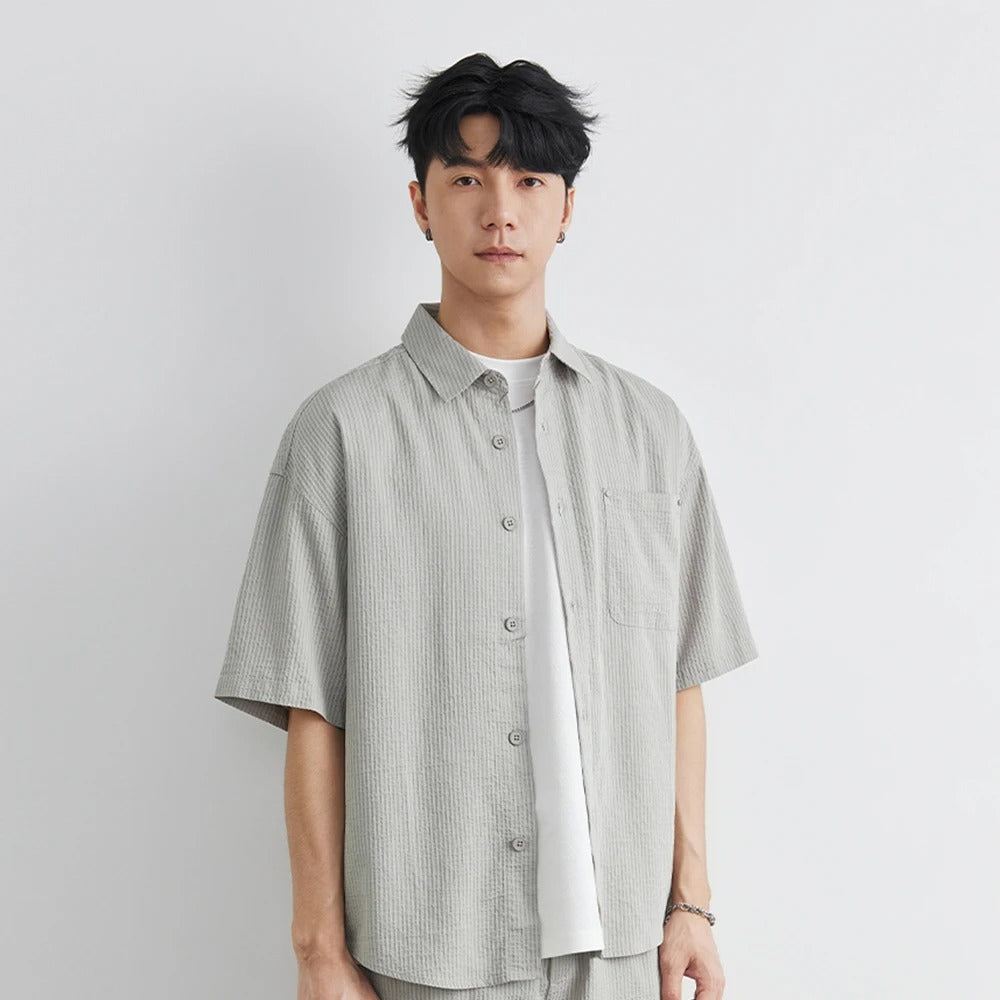 Textured Short Sleeve Shirt