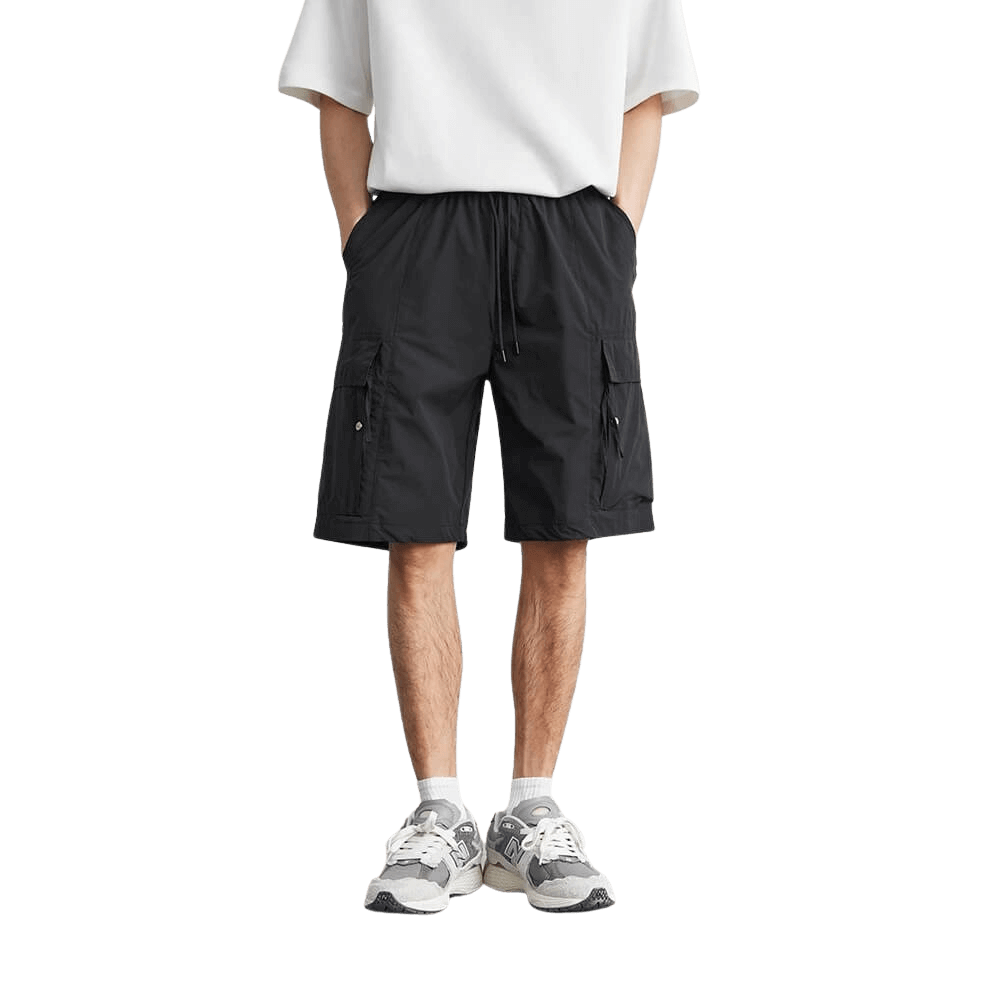 Summer Solid Colour Work Pocket Pants