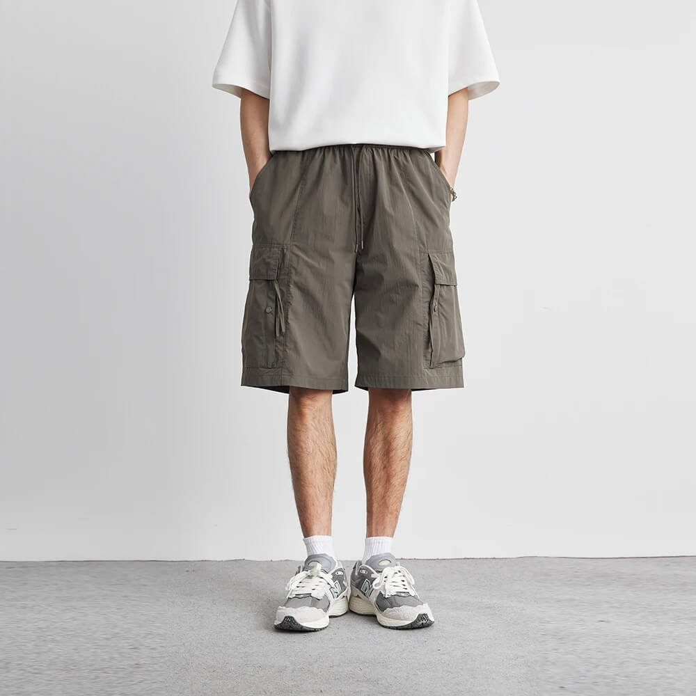 Summer Solid Colour Work Pocket Pants